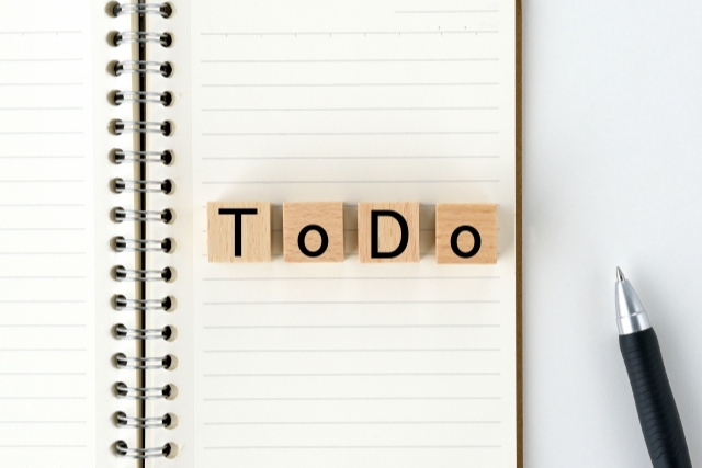 TODOの文字とノート